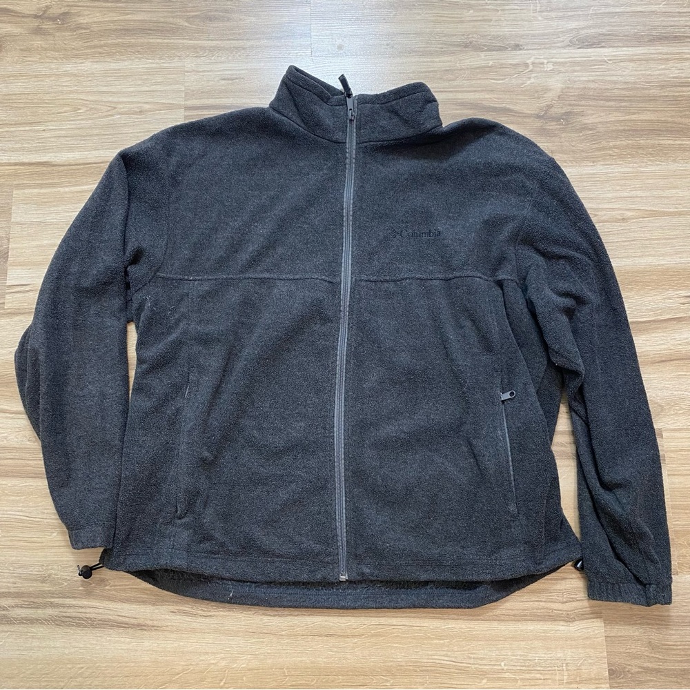 Columbia full zip fleece grey gray XL